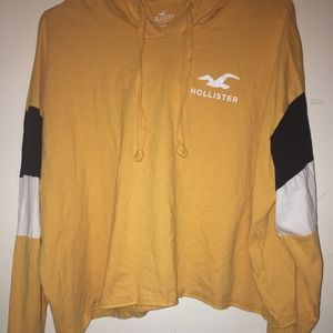 yellow hollister shirt/hoodie